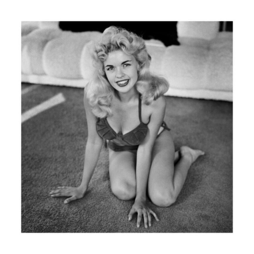 Frank Worth Black and White Photograph - Playful Jayne Mansfield