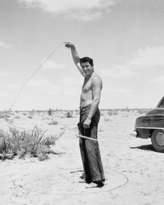 Rock Hudson mit Lasso auf dem Giant-Set