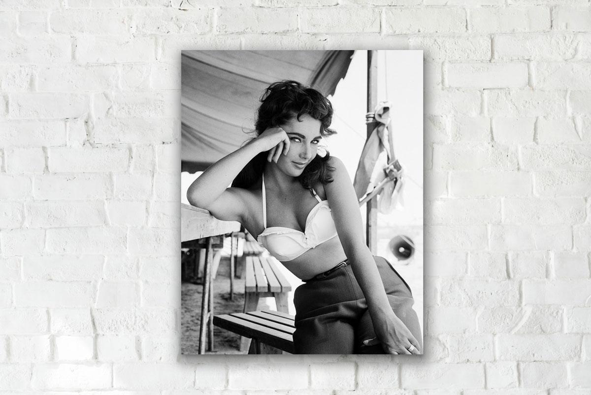 Elizabeth Taylor on set of Giant - Photograph by Frank Worth