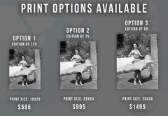 Elizabeth Taylor Spinning on Lawn Fine Art Print