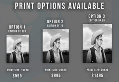 James Dean in Cowboy Hat Fine Art Print