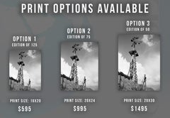 James Dean with Windmill Fine Art Print