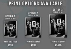 Lauren Bacall, Betty Grable, and Marilyn Monroe Fine Art Print