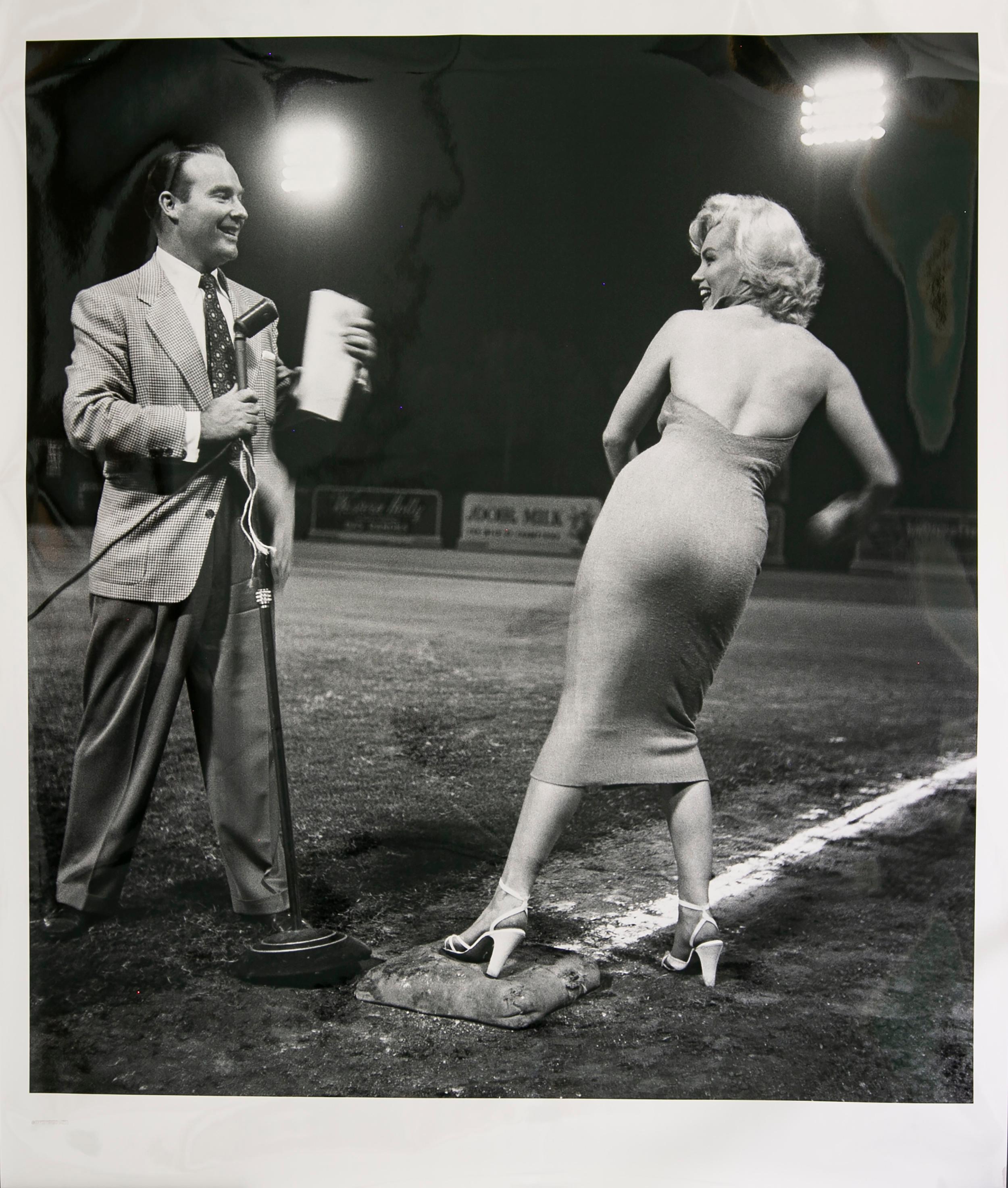 Frank Worth Black and White Photograph - Marilyn Monroe at the Ball Field