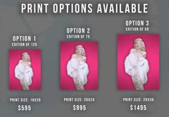 Marilyn Monroe Smiling With Hot Pink Background Fine Art Print