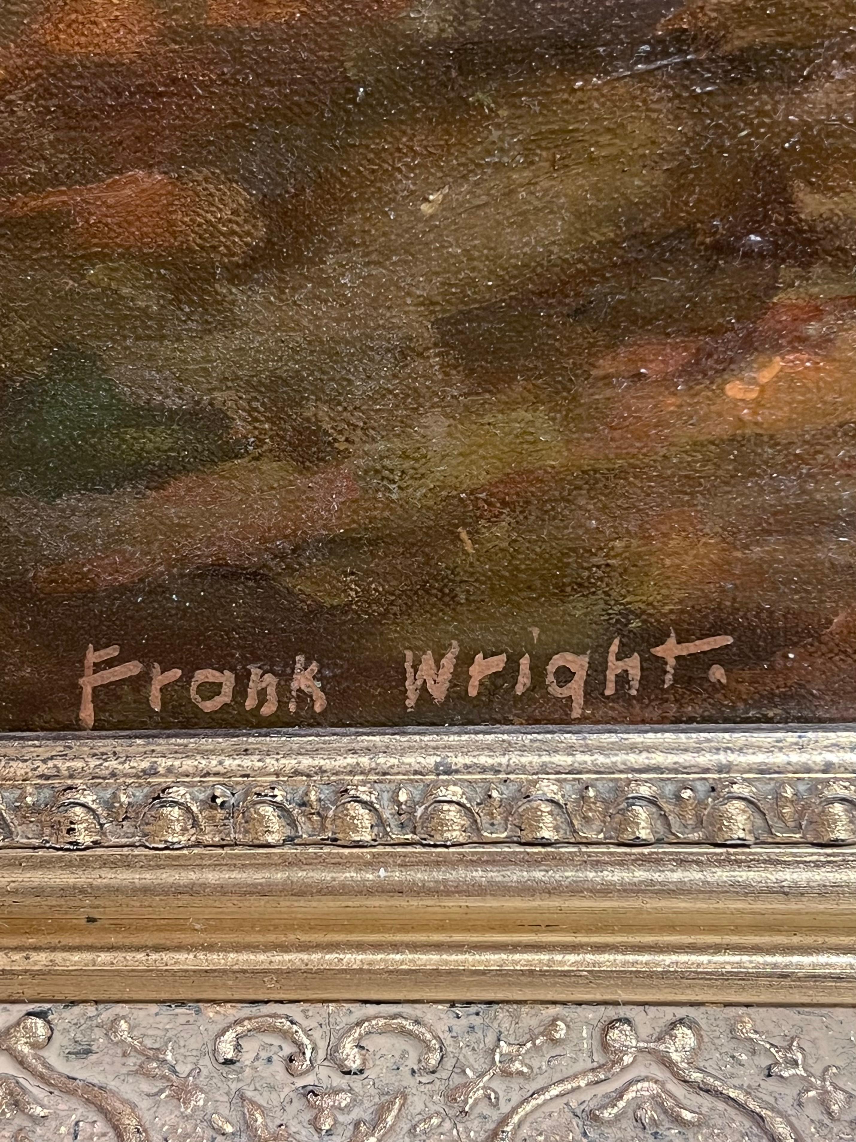 Feines englisches Ölgemälde Otter im schnell fließenden Bach Dappled Light Signiert im Angebot 5