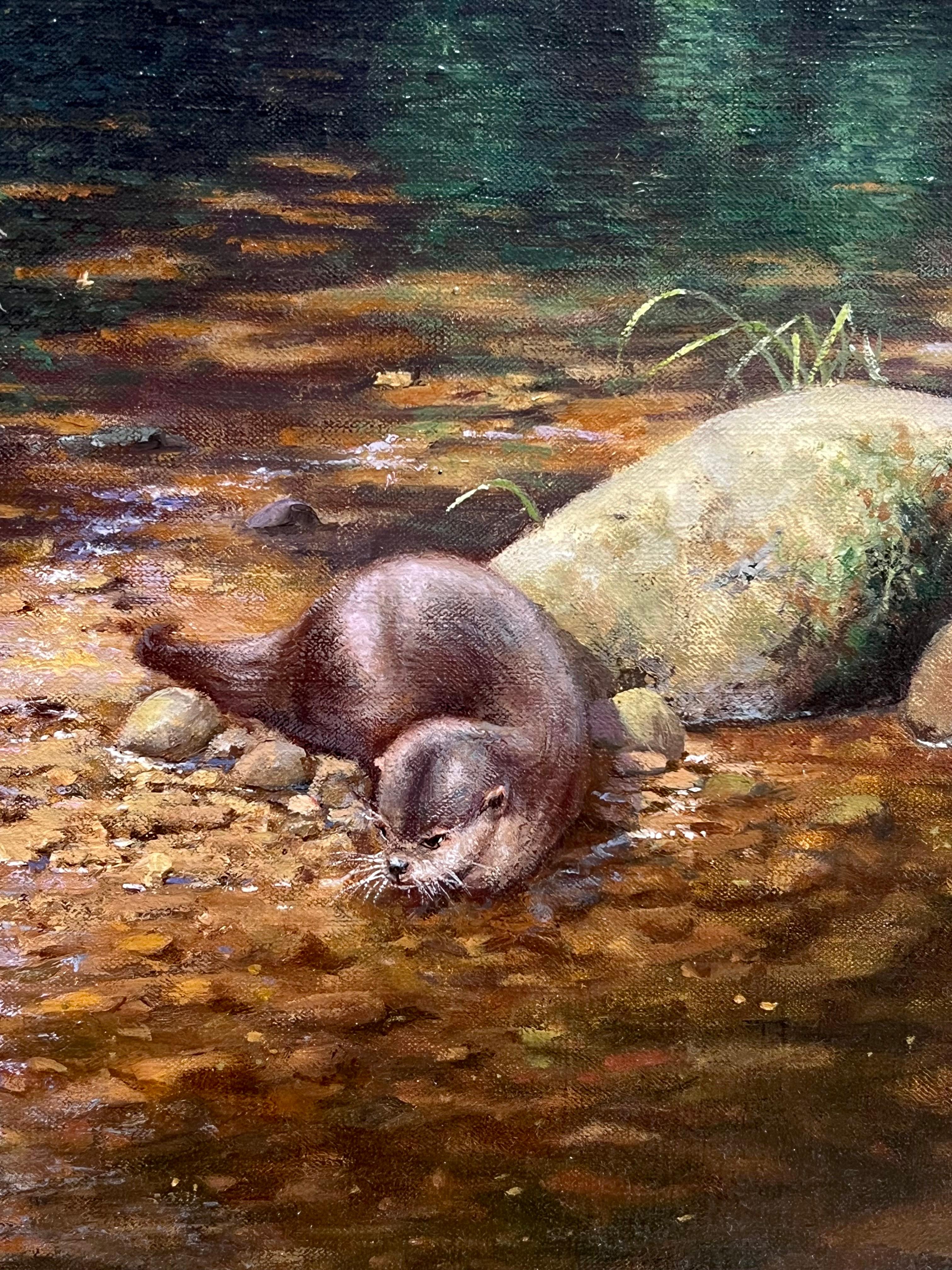 Der Otter
von Frank Wright (Englisch, 1928 - 2016)
signiertes Öl auf Leinwand, gerahmt
Gerahmt: 20 x 24 Zoll
Leinwand : 16 x 20 Zoll
Provenienz: Privatsammlung, England
Condit: sehr guter Zustand

Für weitere Informationen wenden Sie sich bitte an