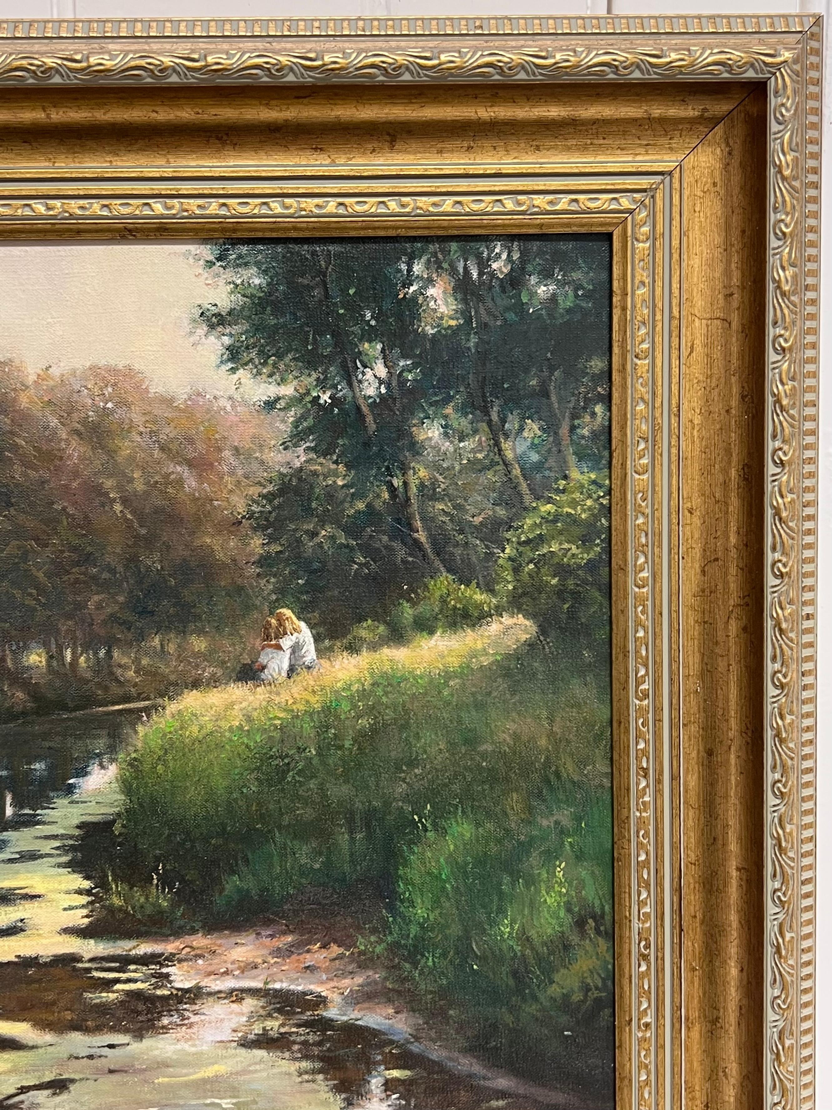 Young Sweethearts
Frank Wright (1928 - 2016)
signed oil on canvas, framed 
framed: 21 x 25 inches
canvas: 16 x 20 inches
Provenance: private collection, England
Condition: very good condition

For more any more information please do contact us with