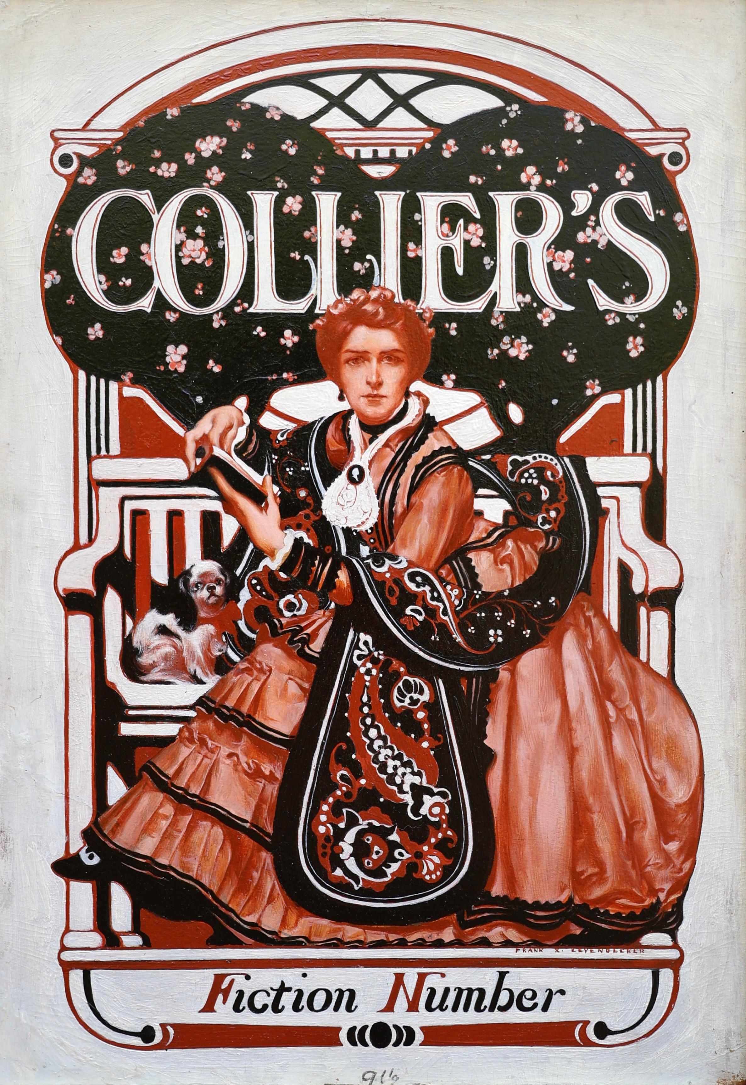 Frank Xavier Leyendecker Figurative Painting - Fiction Number, Collier's magazine cover