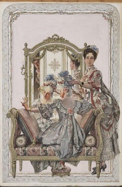 Antique The Coiffure, Collier's Magazine Cover