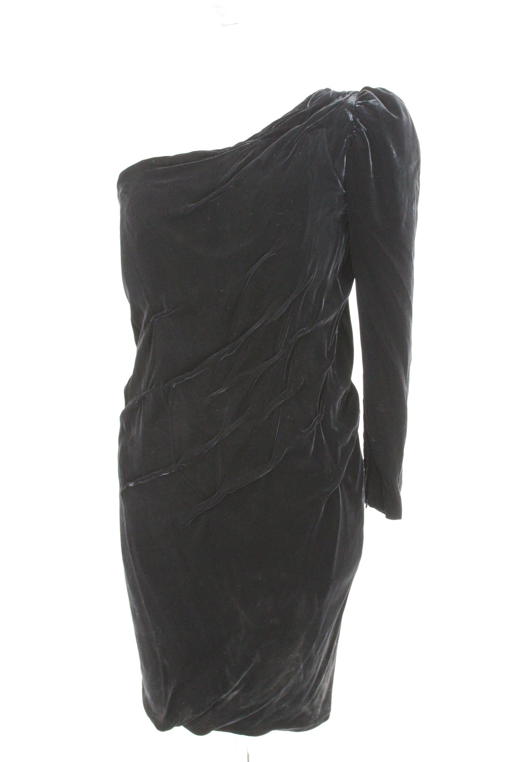 black velvet sheath dress