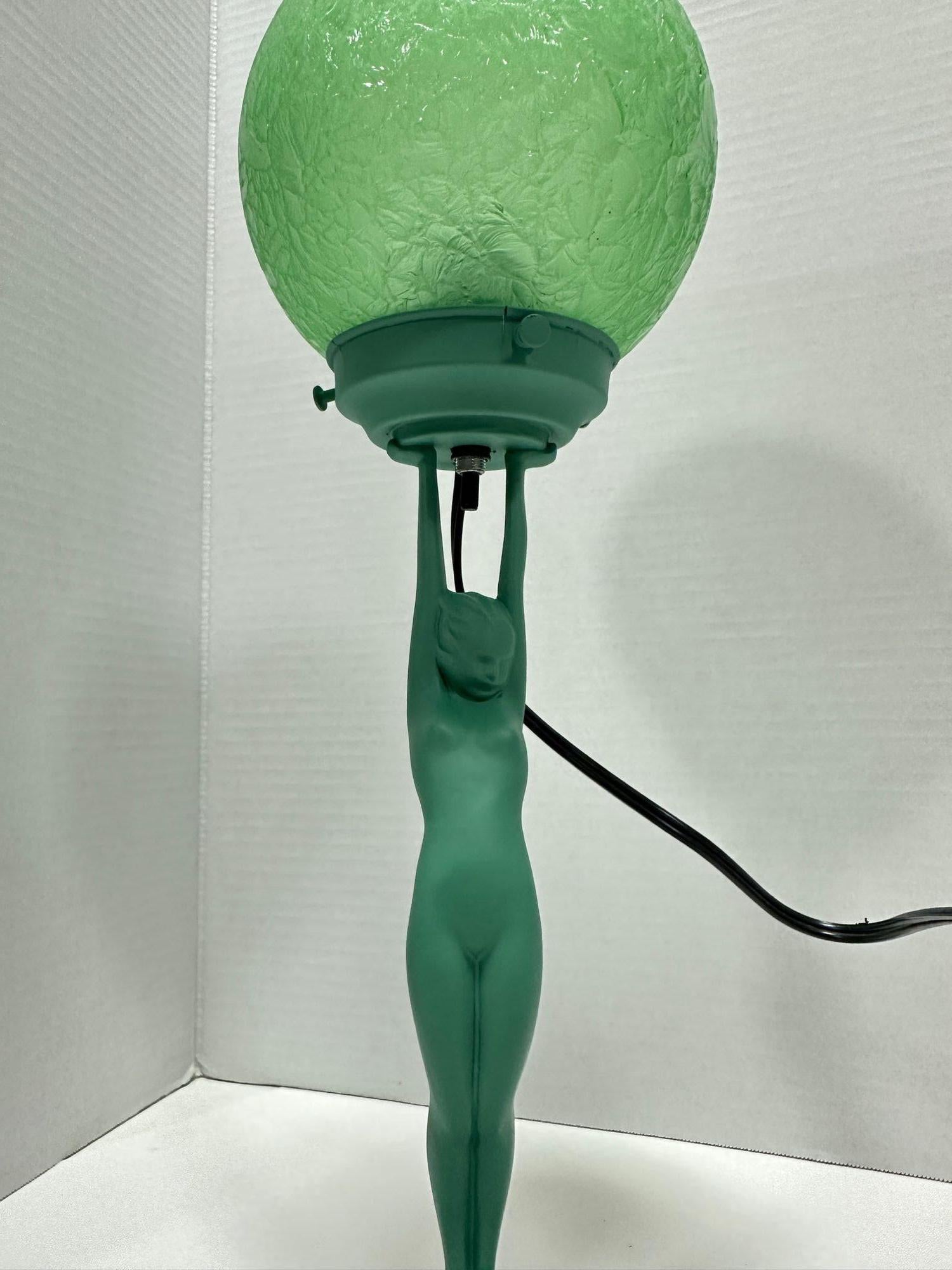 Frankart L210 Nude Sculptural Table Lamp with Stepped Shade 1