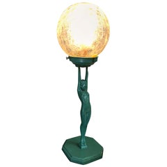 Frankart L210 Nude Sculptural Table Lamp with Stepped Shade