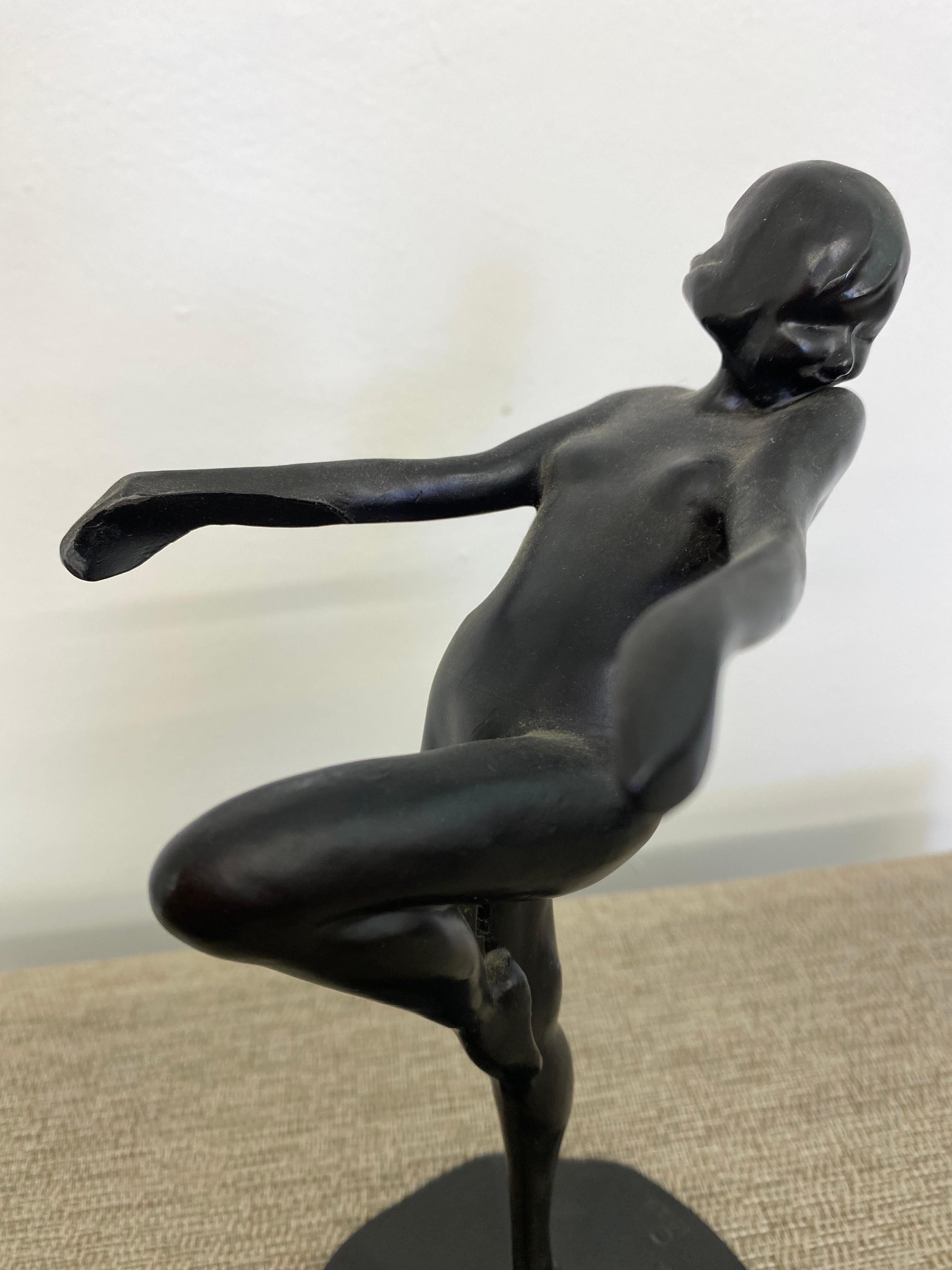 Art Deco Frankart Lady Holding Dish T330 For Sale