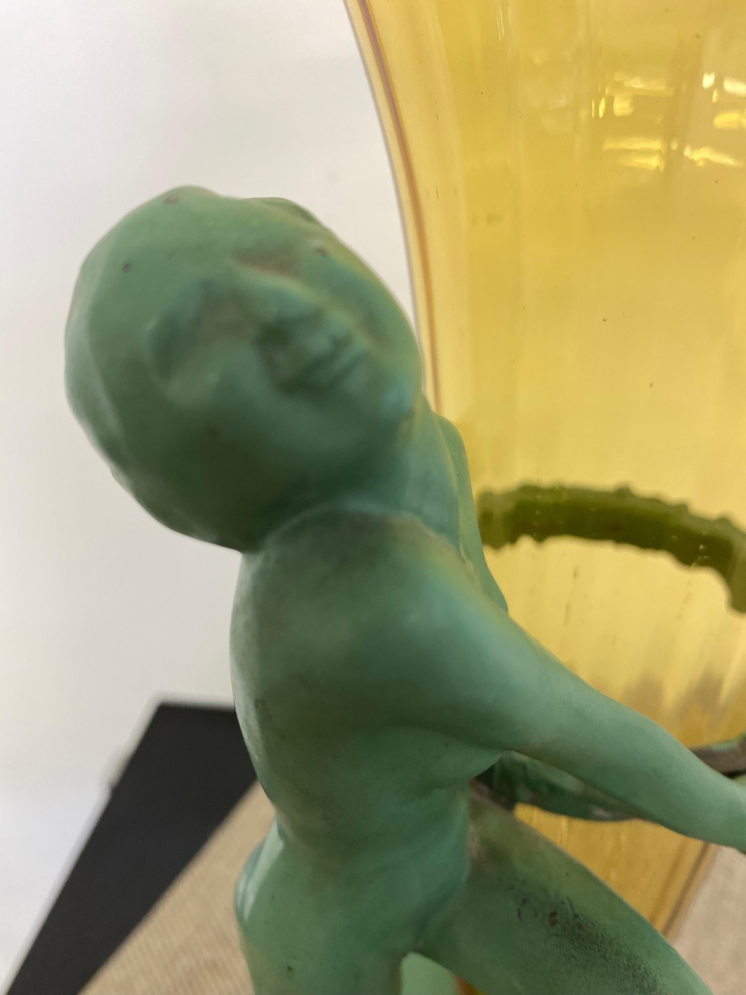 American Frankart Lady Vase with Steuben Glass Model F612