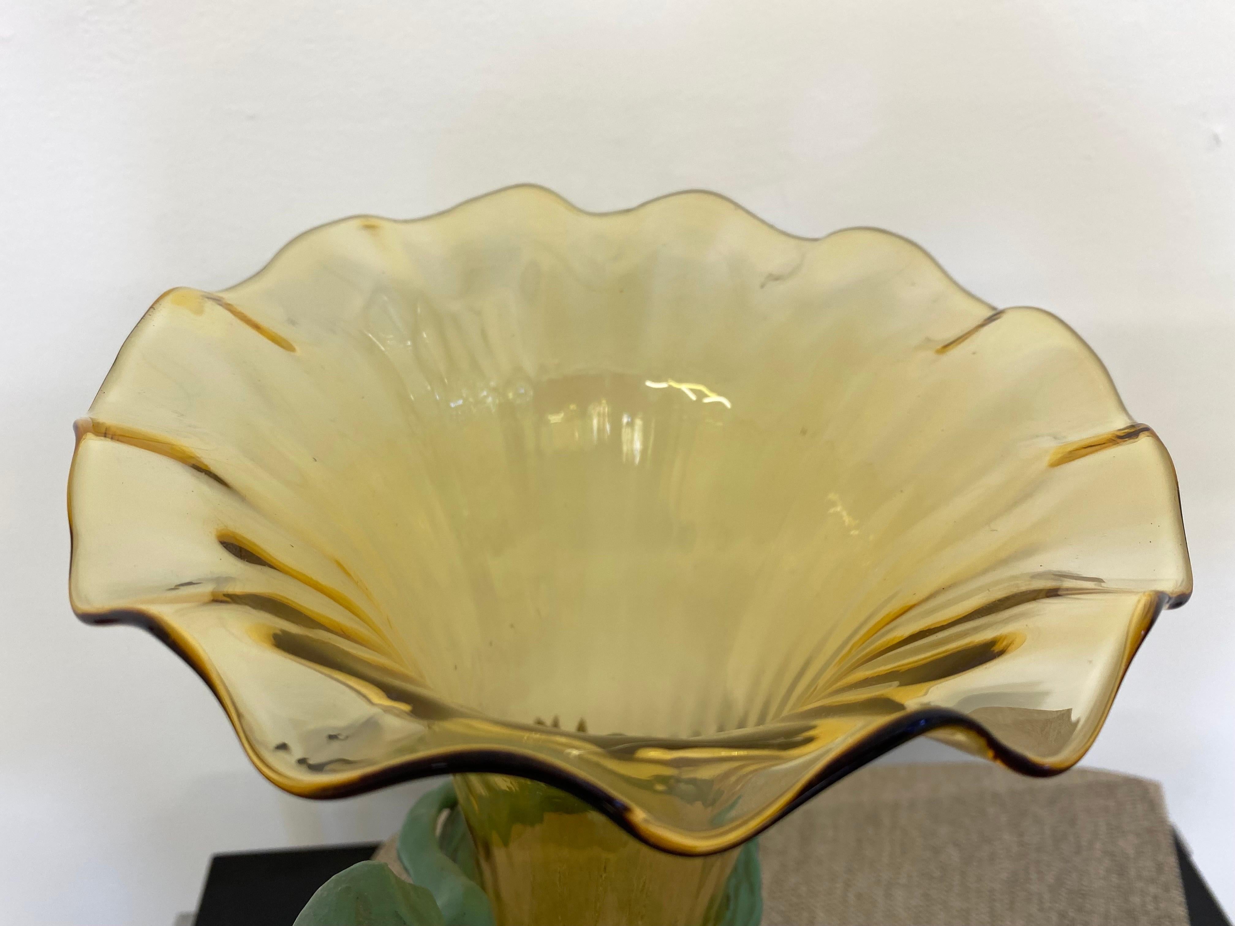Frankart Lady Vase with Steuben Glass Model F612 In Good Condition In Philadelphia, PA