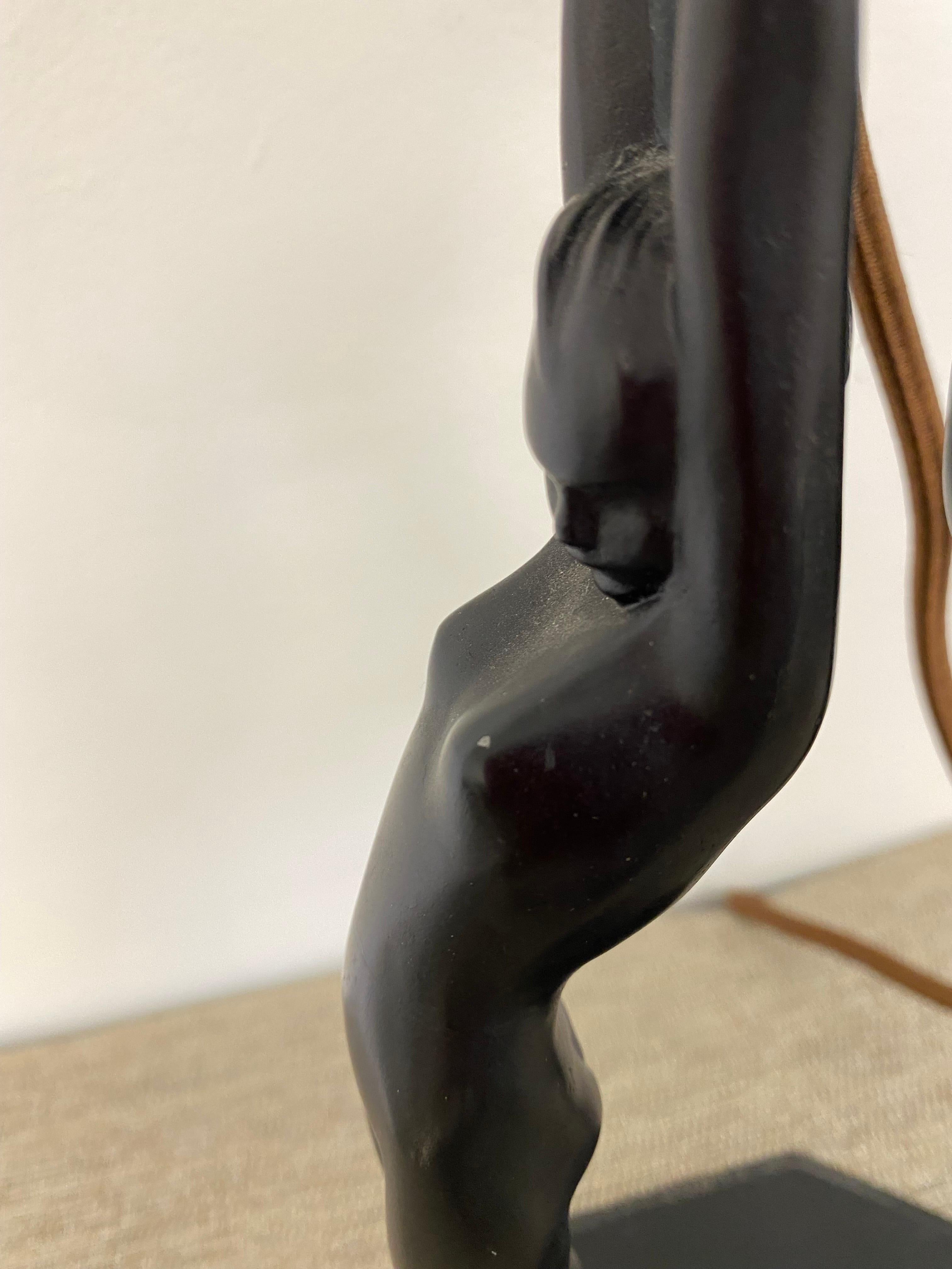 Frankart Nude  Ladies Lamp Model L211 In Good Condition For Sale In Philadelphia, PA