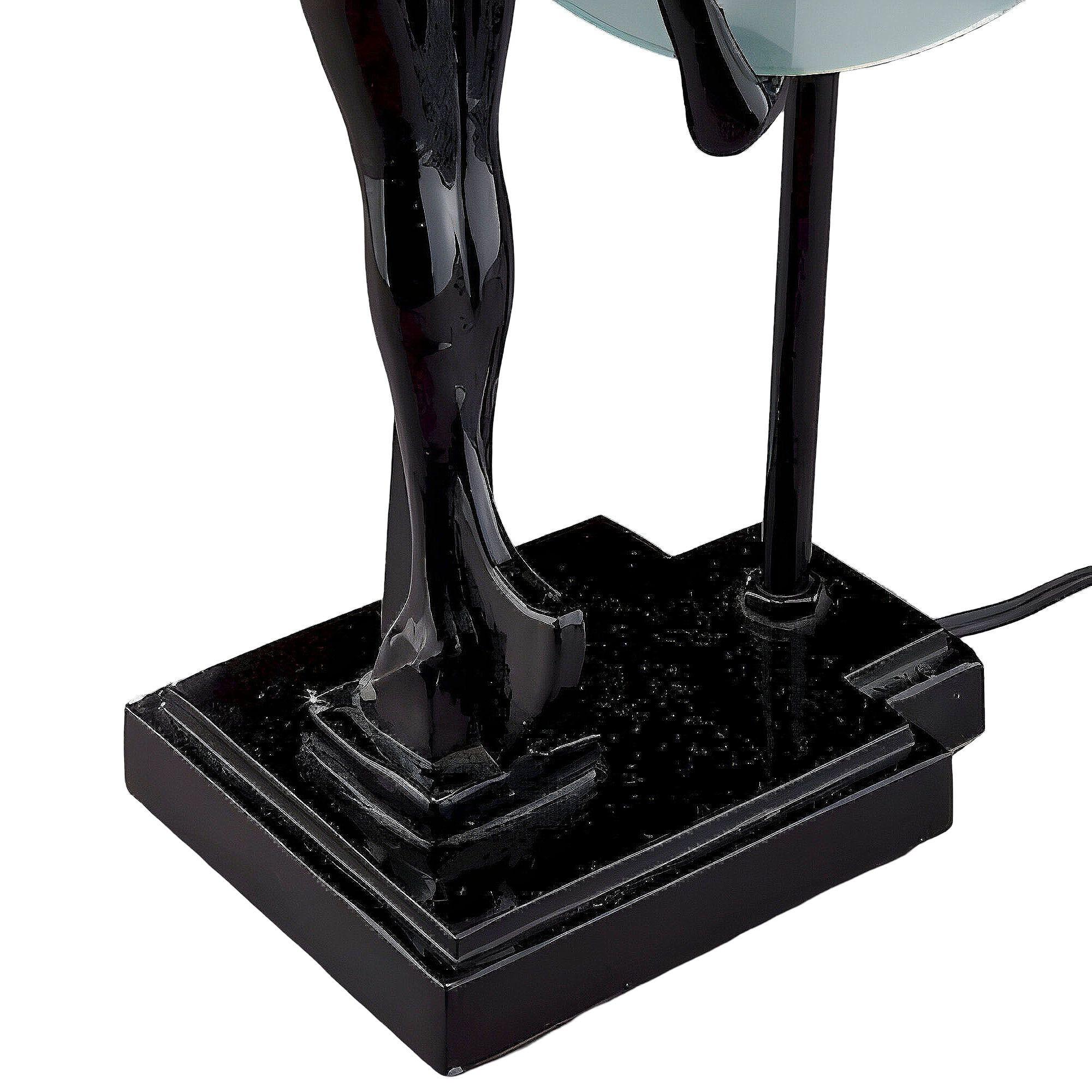 Lampe de table en stéatite noire de Frankart, Nymphe Silhouette Lune Nue, Sarsparill en vente 1