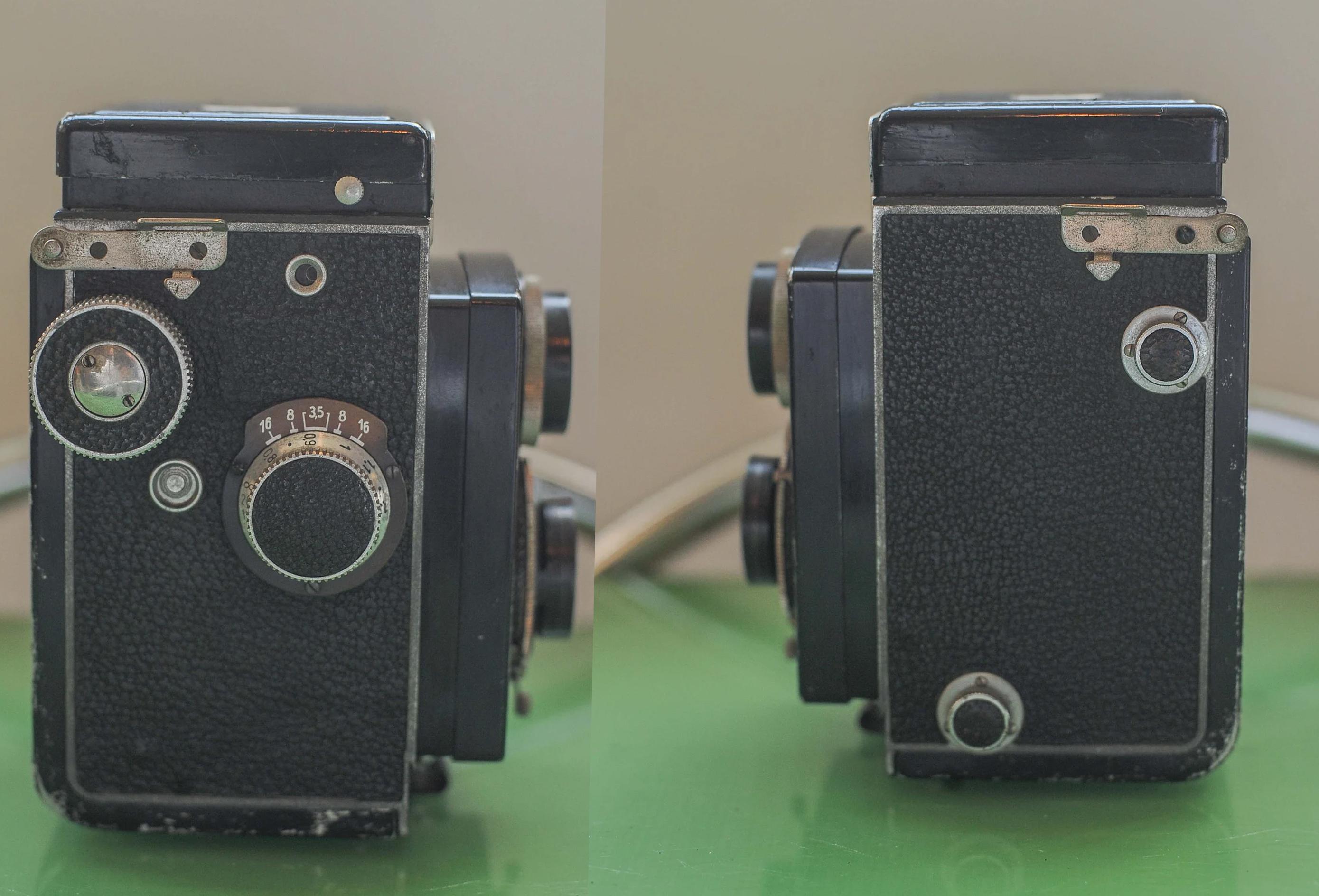 German Franke & Heidecke Rolleicord II 120 Film Twin Lens Reflex Camera & Case 