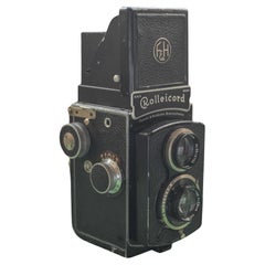 Antique Franke & Heidecke Rolleicord II 120 Film Twin Lens Reflex Camera & Case 