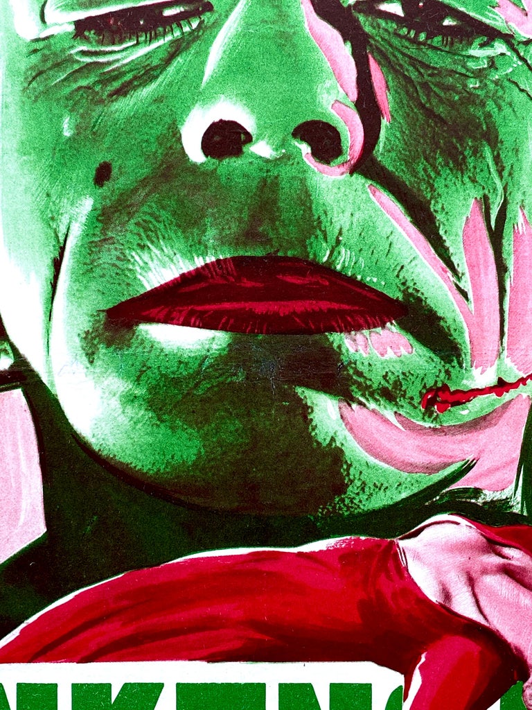 'Frankenstein' Original Vintage Movie Poster, Belgian, 1950s For Sale 8