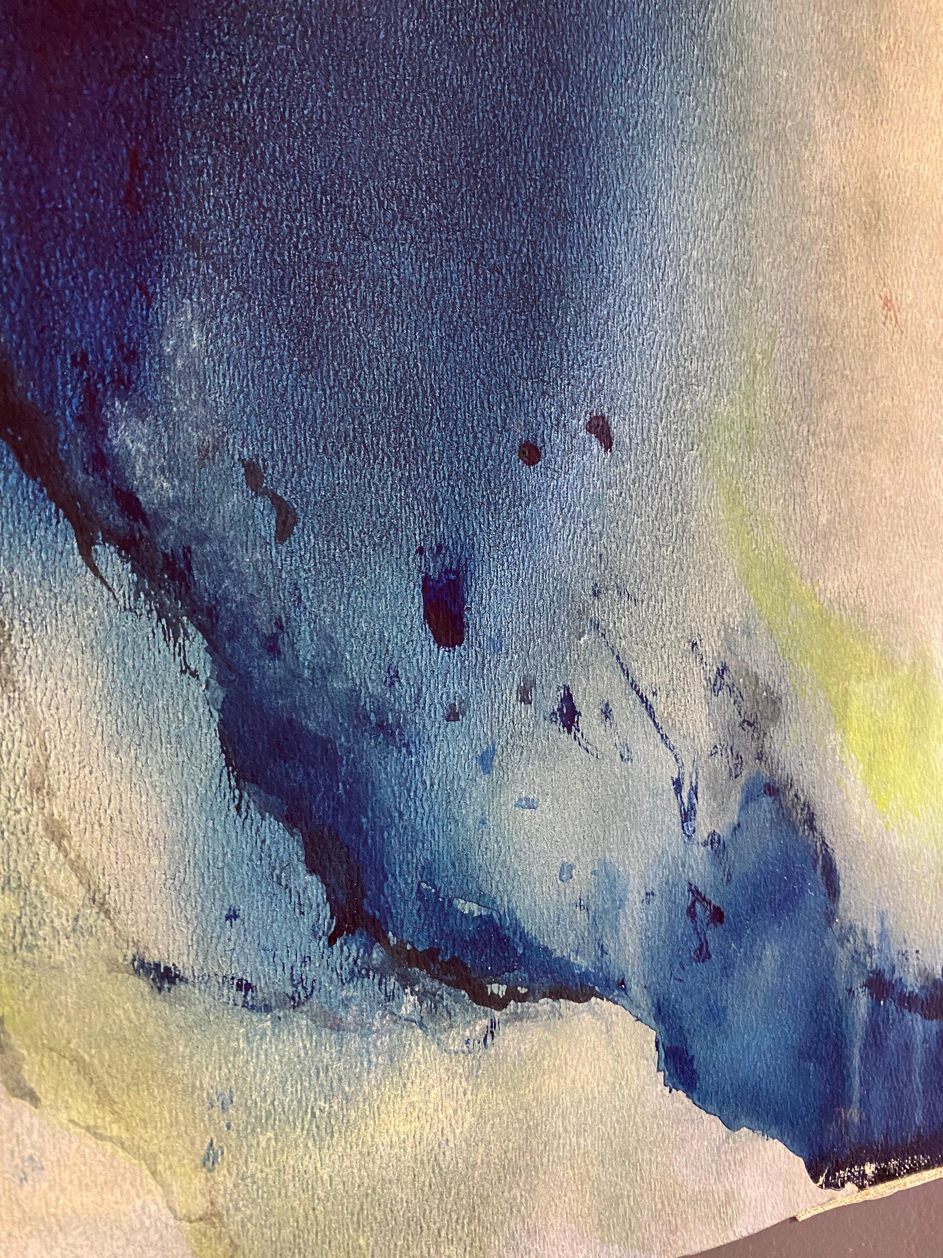 Abstraktes Aquarell im Frankenthaler Soak Stain-Stil im Zustand „Gut“ im Angebot in Garnerville, NY