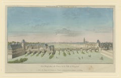 Frankfurt am Main Optica View – Huguier Paris Hand-Colored Vue d’Optique c.1780