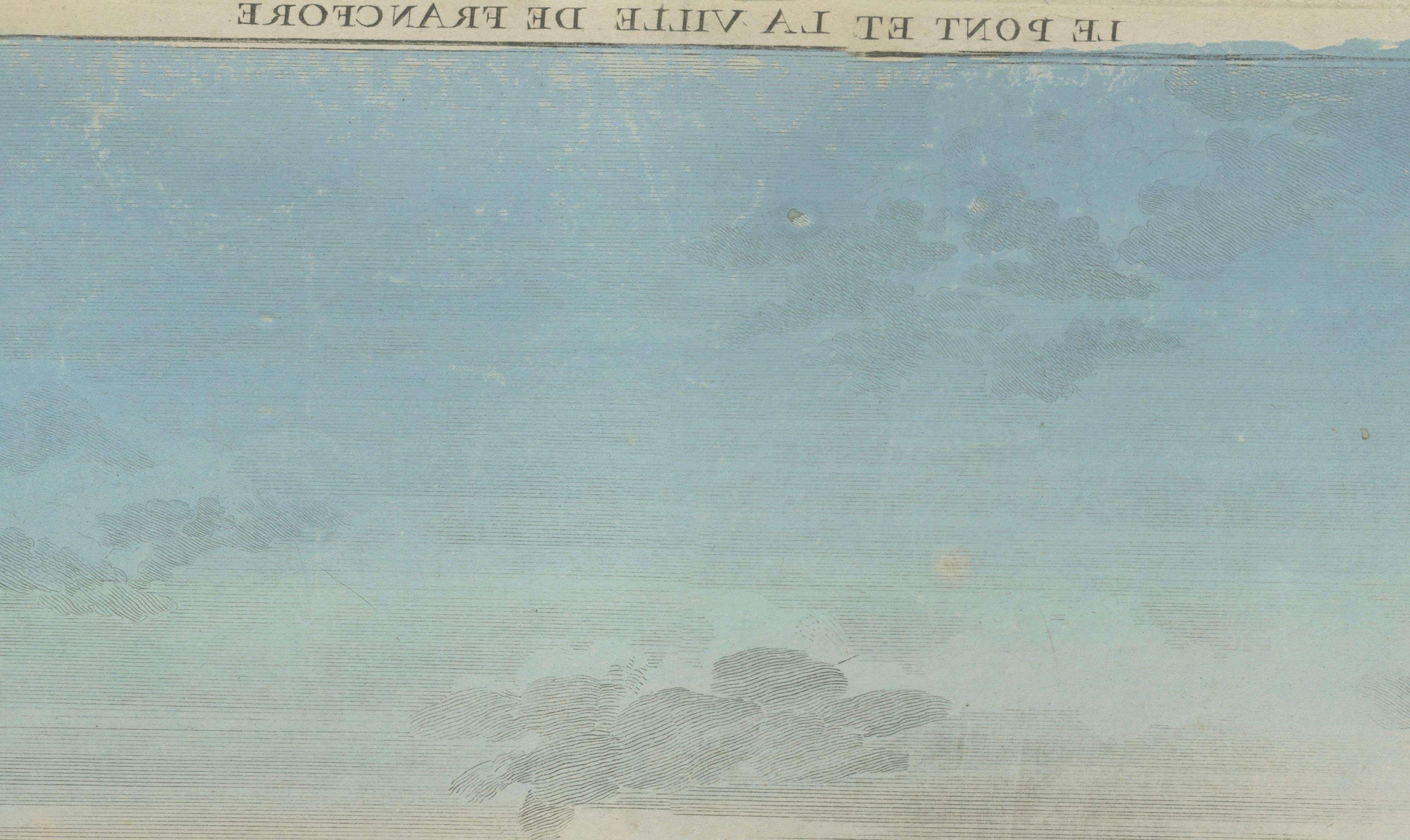 Frankfurt am Main Optica View – Huguier Paris Hand-Colored Vue d’Optique c.1780
