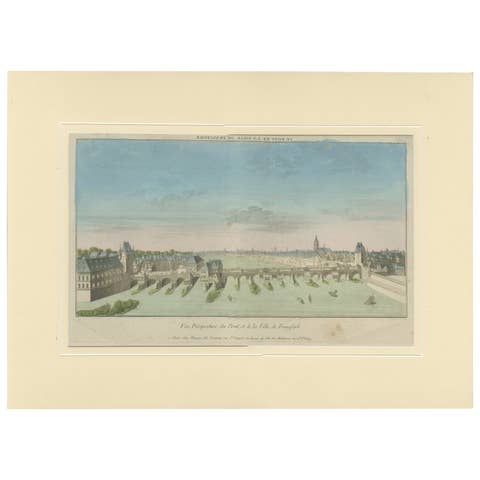 Frankfurt am Main Optica View – Huguier Paris Hand-Colored Vue d’Optique c.1780
