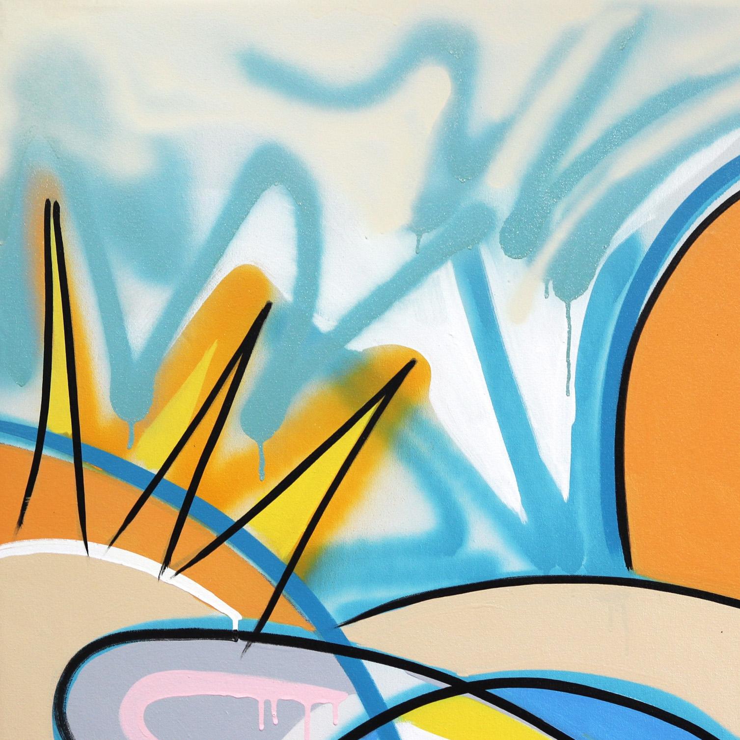 Light Force – Original, großes, übergroßes, kubistisches Gemälde des abstrakten Expressionismus (Abstrakter Expressionismus), Painting, von Frankie Alfonso