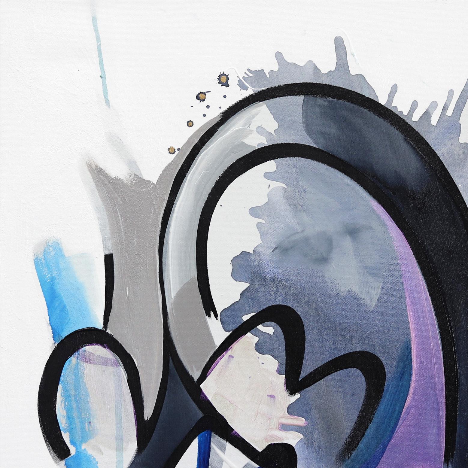 Pasión o Veneno - Pintura Original Negra Púrpura Cubismo Abstracto Arte Callejero - Painting Arte callejero de Frankie Alfonso