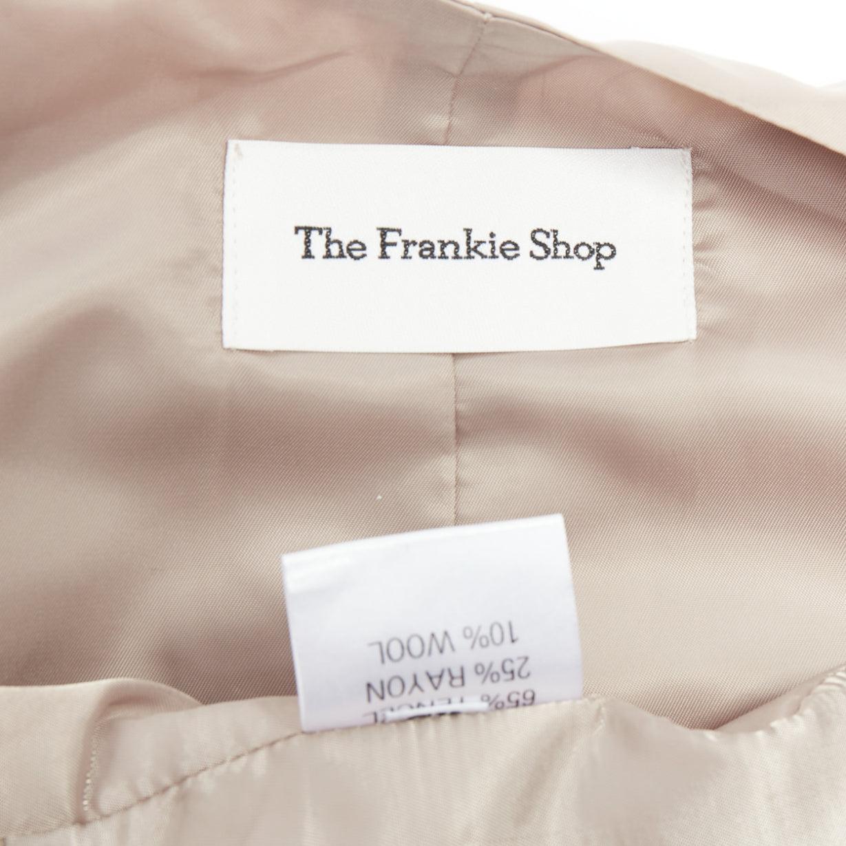 FRANKIE SHOP Gelso khaki tencel buttons waistcoat vest top XS For Sale 4
