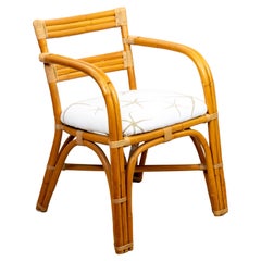 Retro Frankl Style Bamboo Rattan Arm Chair
