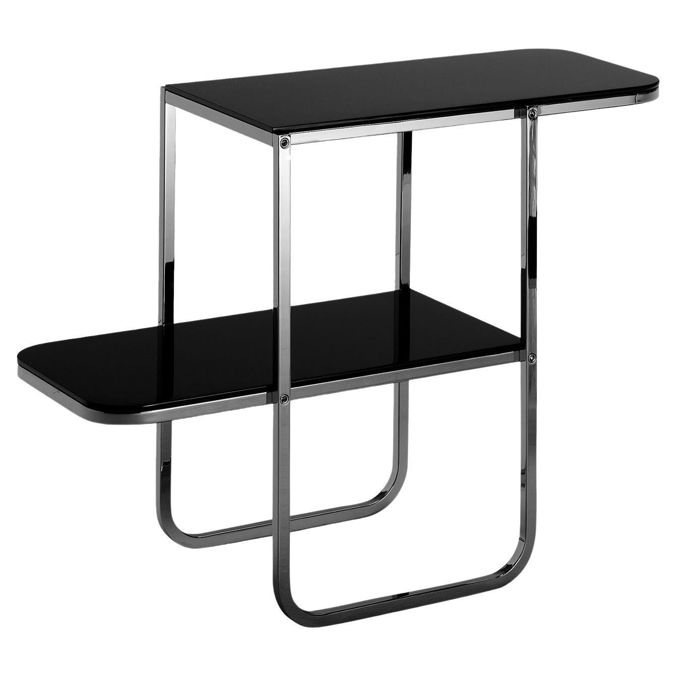 Tall Side Table with Brass Top For Sale at 1stDibs