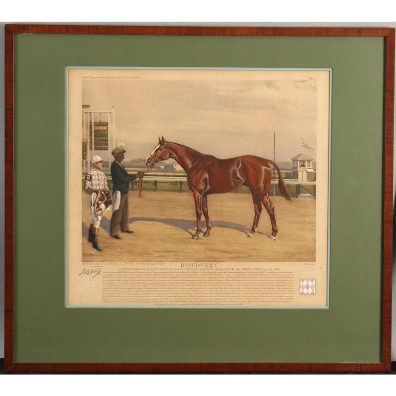 Print Sz: 13 3/4"H x 15 1/4"W

Frame Sz: 20 1/4"H x 22 3/4"W

Published by Sign of The Gosden Head, New York

Hand-signed and numbered by Franklin Brooke Voss, this 1936 limited edition Chromolithograph is after his original 1935 painting depicting