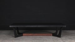 FRANKLIN Coffee Table XL by AMBROZIA, Solid Ebonized Oak & Blackened Steel