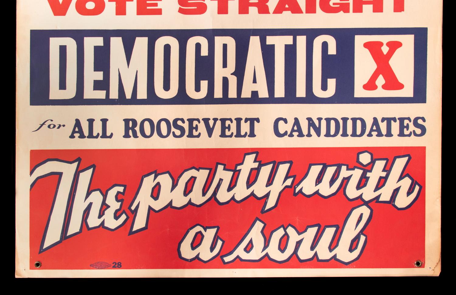 Américain Affiche de campagne de Franklin D. Roosevelt en 1936 :  