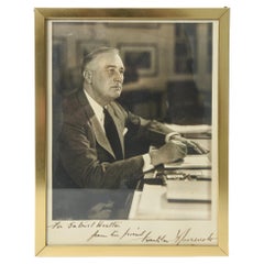 Retro Franklin D. Roosevelt Autograph Photograph to Radio Journalist Gabriel Heatter