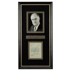 Franklin D. Roosevelt Signed Letter, 1942