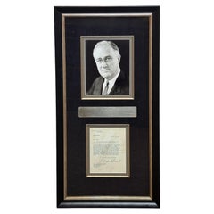 Franklin D. Roosevelt Signed Letter, 1942