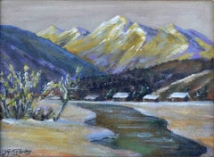 "My Angel's Paradise" - Original Mid Century Landscape in Oil, Signed
