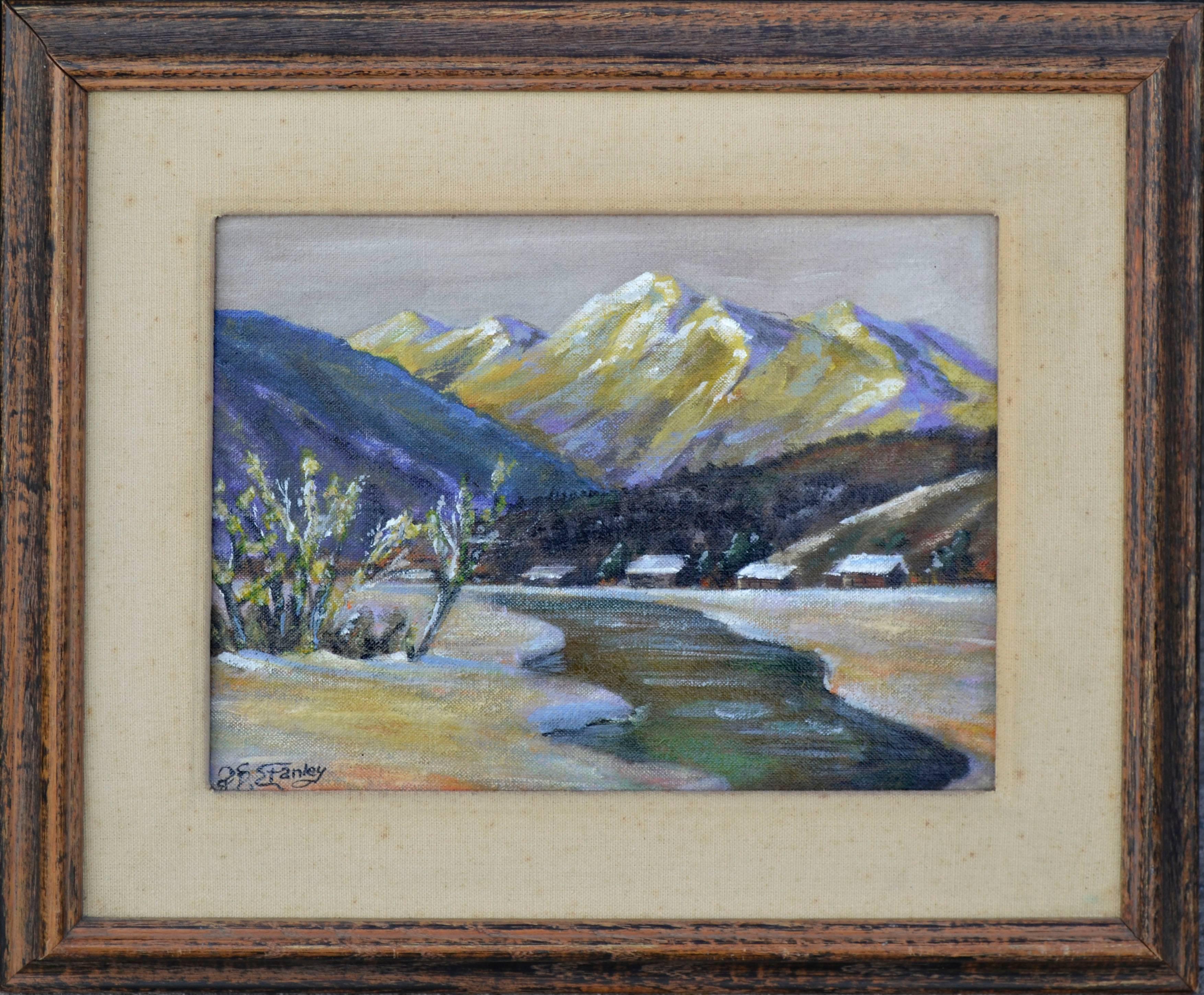 Franklin D. Stanley Landscape Painting - "My Angel's Paradise" - Original Mid Century Landscape in Oil, Signed
