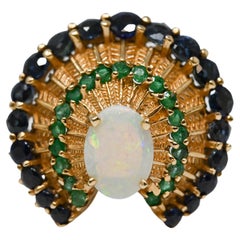 Franklin Mint 1988 14k Gold Peacock Design Ring