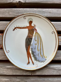Franklin Mint The House of Erte Porcelain Plate "Diva II". Circa 1990s