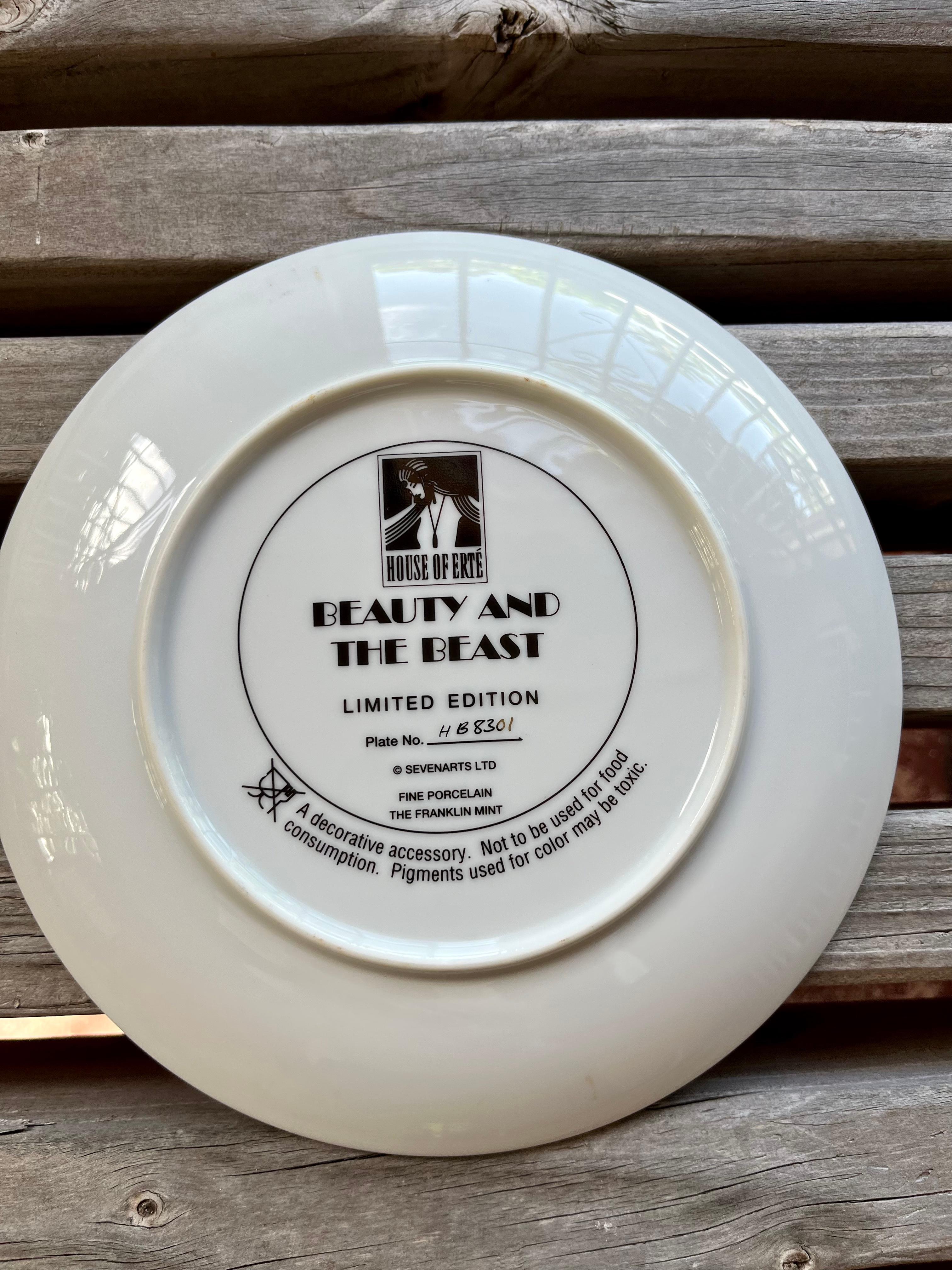German Franklin Mint The House of Erte Porcelain Plate 