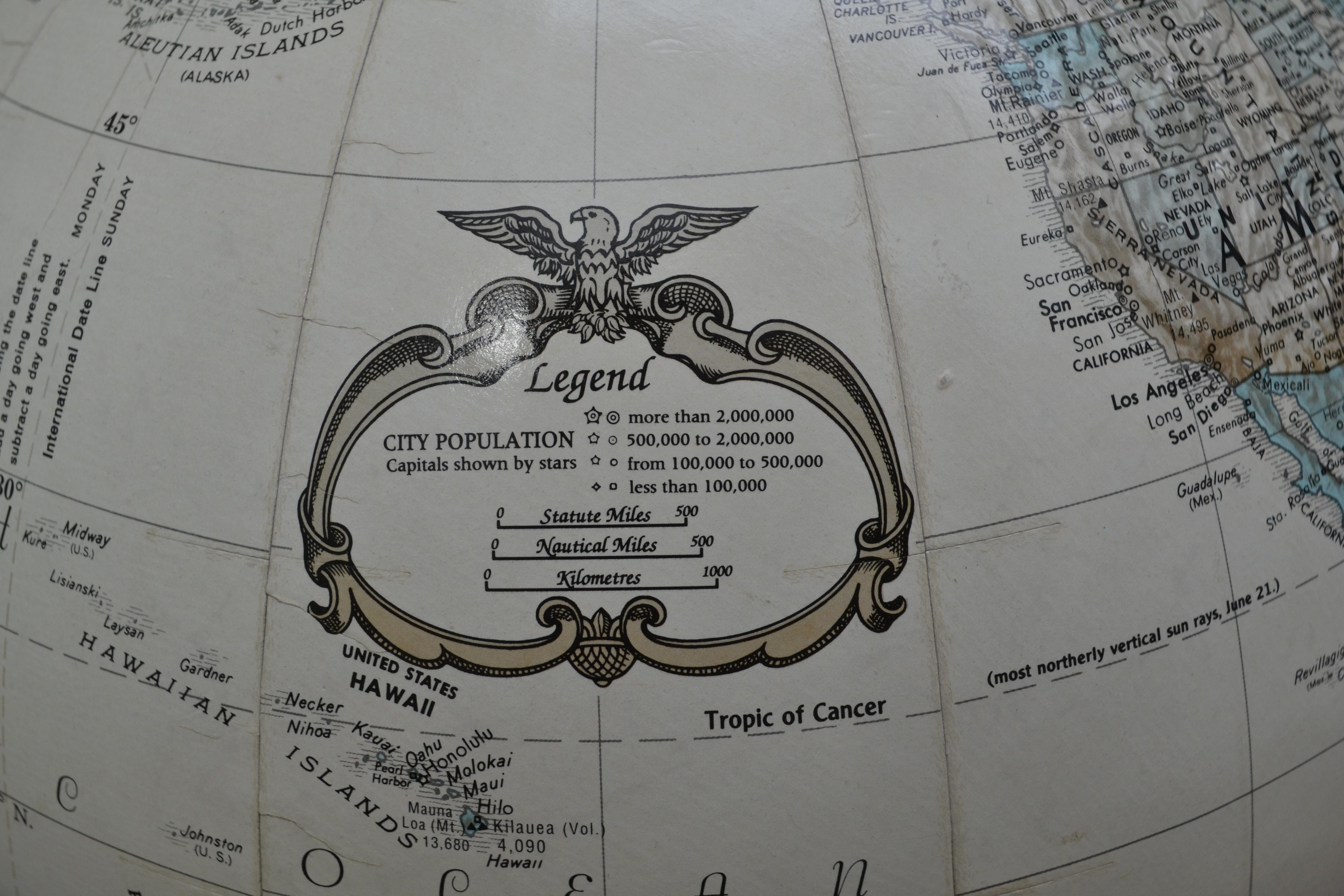 Franklin Mint - The Royal Geographical Society, Tripod World Globe ( globe mondial tripode)  1993 en vente 5
