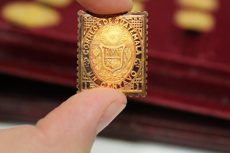 Franklin Mint World's First Stamps, 24Karat Gold on Silver Proofs