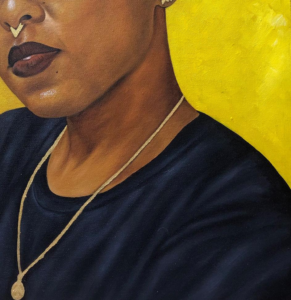I Am Not My Hair 1 - 21e siècle, Contemporain, Portrait figuratif, Femmes en vente 1