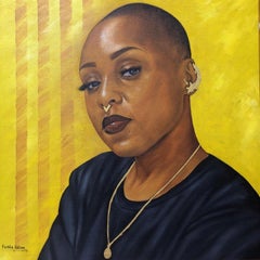 No soy mi pelo 1 - Siglo XXI, Contemporáneo, Retrato Figurativo, Mujer