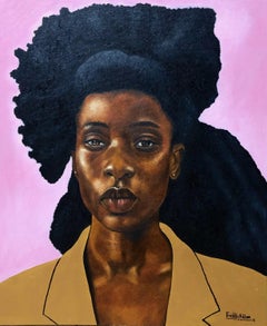 No soy mi pelo 2 - Siglo XXI, Contemporáneo, Retrato Figurativo, Mujer